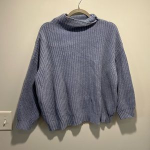 American Eagle knit funnel neck sweater. Periwinkle, size XXS.